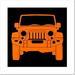 Jeep Orange Colour Posters and Art